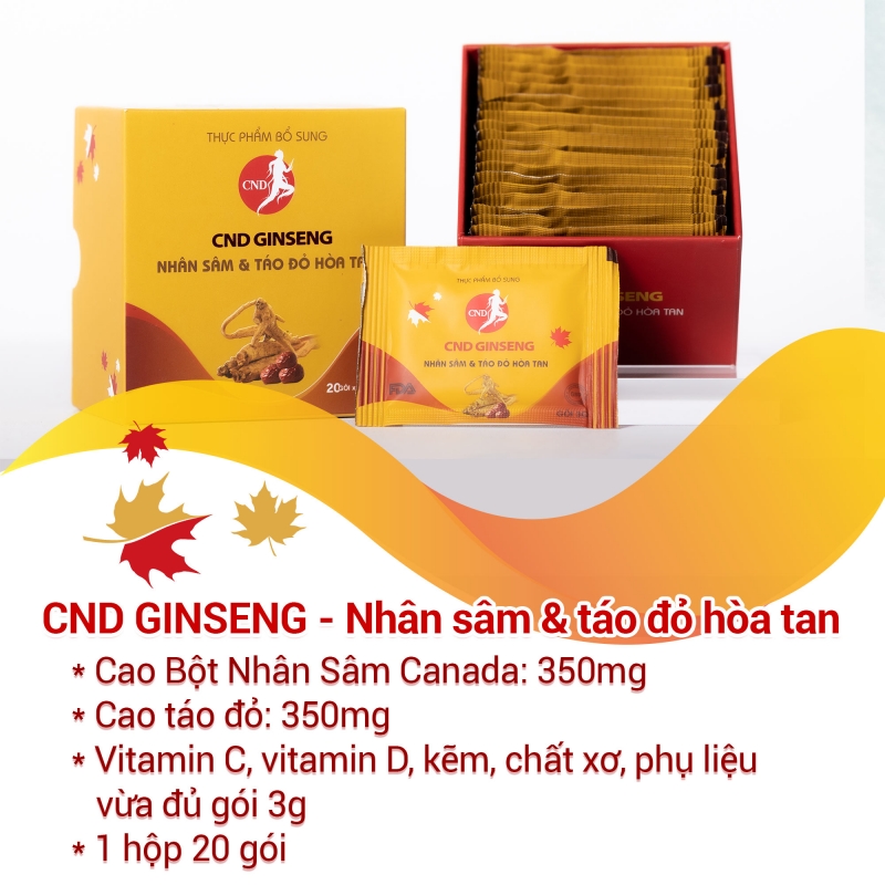 Nhân sâm táo đỏ hòa tan